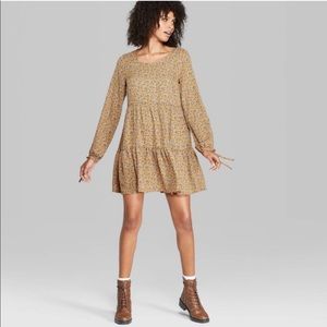 Wild Fable Floral Babydoll Tiered Dress